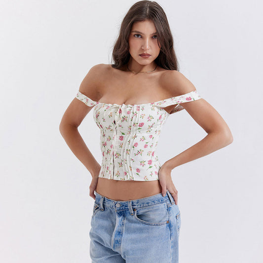 Çiçek Baskılı Crop