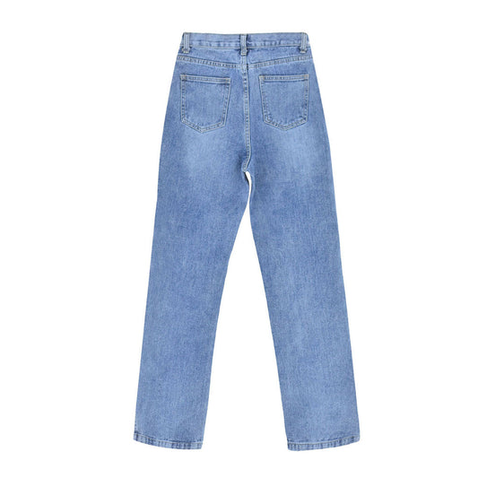 Yırtmaçlı Geniş Paça Kot Pantolon